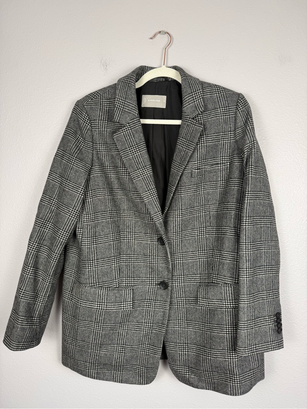 Everlane Gray Glen Plaid Blazer - 8